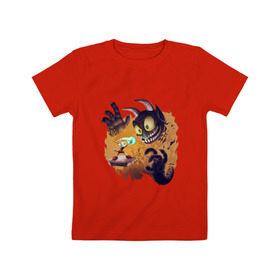 Детская футболка хлопок с принтом Cuphead (1) в Кировске, 100% хлопок | круглый вырез горловины, полуприлегающий силуэт, длина до линии бедер | 