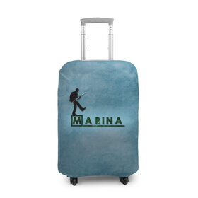 Чехол для чемодана 3D с принтом Марина в стиле Доктор Хаус в Кировске, 86% полиэфир, 14% спандекс | двустороннее нанесение принта, прорези для ручек и колес | house | m.d. | бирюзовый