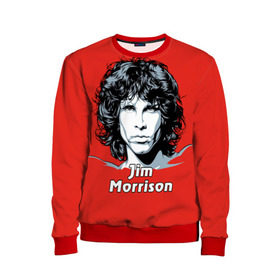 Детский свитшот 3D с принтом Jim Morrison в Кировске, 100% полиэстер | свободная посадка, прямой крой, мягкая тканевая резинка на рукавах и понизу свитшота | Тематика изображения на принте: the doors | автор песен | вокалист | джим моррисон | звезда | музыка | певец | поэт | рок | рок музыка | фронтмен