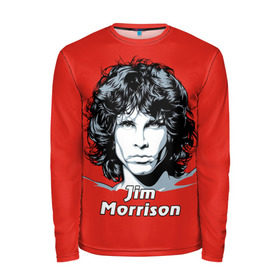 Мужской лонгслив 3D с принтом Jim Morrison в Кировске, 100% полиэстер | длинные рукава, круглый вырез горловины, полуприлегающий силуэт | Тематика изображения на принте: the doors | автор песен | вокалист | джим моррисон | звезда | музыка | певец | поэт | рок | рок музыка | фронтмен
