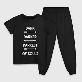 Детская пижама хлопок с принтом Darker в Кировске, 100% хлопок |  брюки и футболка прямого кроя, без карманов, на брюках мягкая резинка на поясе и по низу штанин
 | Тематика изображения на принте: dark souls | dark souls 3