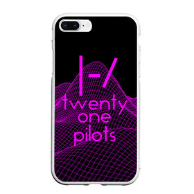 Чехол для iPhone 7Plus/8 Plus матовый с принтом twenty one pilots neon music в Кировске, Силикон | Область печати: задняя сторона чехла, без боковых панелей | Тематика изображения на принте: группа | инди поп | синти поп