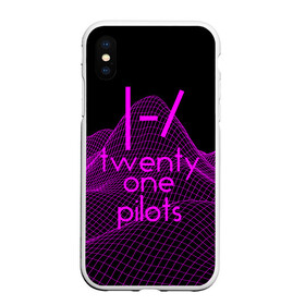 Чехол для iPhone XS Max матовый с принтом twenty one pilots neon music в Кировске, Силикон | Область печати: задняя сторона чехла, без боковых панелей | Тематика изображения на принте: группа | инди поп | синти поп