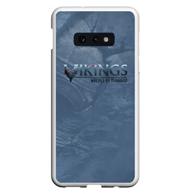 Чехол для Samsung S10E с принтом Vikings в Кировске, Силикон | Область печати: задняя сторона чехла, без боковых панелей | midgard | viking | wolves | викинги | воин | волк | игра