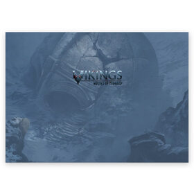 Поздравительная открытка с принтом Vikings в Кировске, 100% бумага | плотность бумаги 280 г/м2, матовая, на обратной стороне линовка и место для марки
 | midgard | viking | wolves | викинги | воин | волк | игра