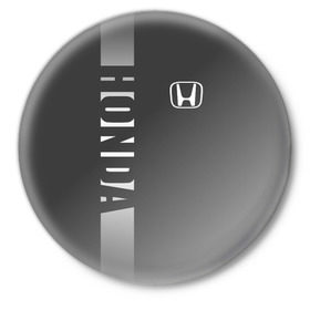 Значок с принтом HONDA SPORT в Кировске,  металл | круглая форма, металлическая застежка в виде булавки | марка | машины | хонда