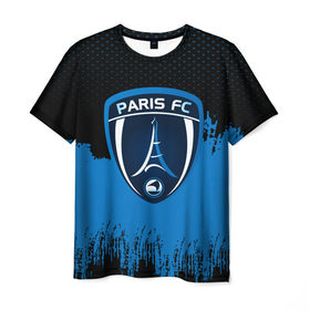 Мужская футболка 3D с принтом FC Paris Original uniform в Кировске, 100% полиэфир | прямой крой, круглый вырез горловины, длина до линии бедер | Тематика изображения на принте: football | soccer | париж