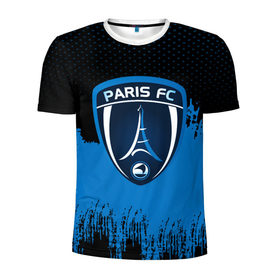 Мужская футболка 3D спортивная с принтом FC Paris Original uniform в Кировске, 100% полиэстер с улучшенными характеристиками | приталенный силуэт, круглая горловина, широкие плечи, сужается к линии бедра | football | soccer | париж