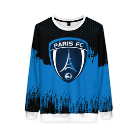 Женский свитшот 3D с принтом FC Paris Original uniform в Кировске, 100% полиэстер с мягким внутренним слоем | круглый вырез горловины, мягкая резинка на манжетах и поясе, свободная посадка по фигуре | Тематика изображения на принте: football | soccer | париж