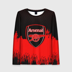 Женский лонгслив 3D с принтом FC Arsenal Original uniform в Кировске, 100% полиэстер | длинные рукава, круглый вырез горловины, полуприлегающий силуэт | football | soccer | арсенал