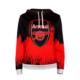 Женская толстовка 3D с принтом FC Arsenal Original uniform в Кировске, 100% полиэстер  | двухслойный капюшон со шнурком для регулировки, мягкие манжеты на рукавах и по низу толстовки, спереди карман-кенгуру с мягким внутренним слоем. | football | soccer | арсенал