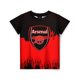 Детская футболка 3D с принтом FC Arsenal Original uniform в Кировске, 100% гипоаллергенный полиэфир | прямой крой, круглый вырез горловины, длина до линии бедер, чуть спущенное плечо, ткань немного тянется | Тематика изображения на принте: football | soccer | арсенал