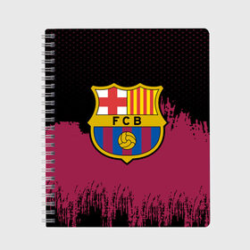 Тетрадь с принтом FC Barcelona Uniform в Кировске, 100% бумага | 48 листов, плотность листов — 60 г/м2, плотность картонной обложки — 250 г/м2. Листы скреплены сбоку удобной пружинной спиралью. Уголки страниц и обложки скругленные. Цвет линий — светло-серый
 | football | soccer | барселона