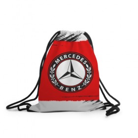 Рюкзак-мешок 3D с принтом Mercedes Sport в Кировске, 100% полиэстер | плотность ткани — 200 г/м2, размер — 35 х 45 см; лямки — толстые шнурки, застежка на шнуровке, без карманов и подкладки | 