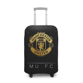 Чехол для чемодана 3D с принтом MU Gold в Кировске, 86% полиэфир, 14% спандекс | двустороннее нанесение принта, прорези для ручек и колес | champions | england | league | manchester | united | лига | манчестер | чемпионов | юнайтед