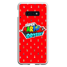 Чехол для Samsung S10E с принтом Super Mario Odyssey в Кировске, Силикон | Область печати: задняя сторона чехла, без боковых панелей | nintendo | марио | нинтендо