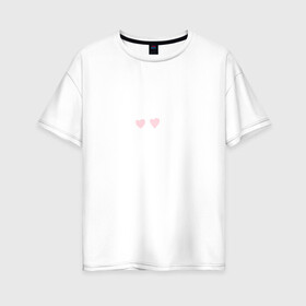 Женская футболка хлопок Oversize с принтом No love skull в Кировске, 100% хлопок | свободный крой, круглый ворот, спущенный рукав, длина до линии бедер
 | guccigang | hearts | nolove | дремин | ивандремин | любовь | нелюбовь | сердечки | сердце | фэйс | череп