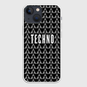 Чехол для iPhone 13 mini с принтом Techno в Кировске,  |  | ebm | edm | hi nrg | techno | габбер | даб | детройт | дип | индастриал | италиан | минимал | музыка | синтипоп | тек хаус | техно | фанк | хард | чикаго хаус | шранц | эйсид | электро | электронная