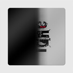 Магнит виниловый Квадрат с принтом AUDI SPORT в Кировске, полимерный материал с магнитным слоем | размер 9*9 см, закругленные углы | Тематика изображения на принте: audi | ауди | марка | машины