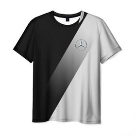 Мужская футболка 3D с принтом MERCEDES BENZ ЭЛИТА в Кировске, 100% полиэфир | прямой крой, круглый вырез горловины, длина до линии бедер | mercedes | марка | машины | мерседес