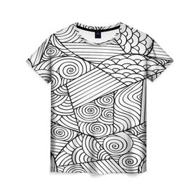 Женская футболка 3D с принтом love texture black в Кировске, 100% полиэфир ( синтетическое хлопкоподобное полотно) | прямой крой, круглый вырез горловины, длина до линии бедер | 