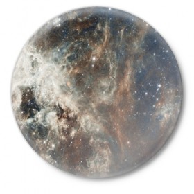 Значок с принтом Космос в Кировске,  металл | круглая форма, металлическая застежка в виде булавки | звёзды | космос