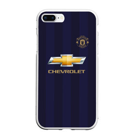 Чехол для iPhone 7Plus/8 Plus матовый с принтом Man United Форма Away 18 19 в Кировске, Силикон | Область печати: задняя сторона чехла, без боковых панелей | mu | манчестер юнайтед | мю | форма