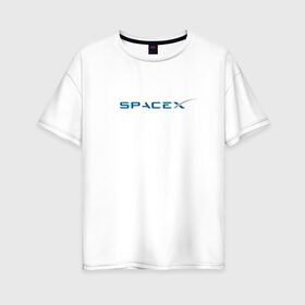 Женская футболка хлопок Oversize с принтом SpaceX в Кировске, 100% хлопок | свободный крой, круглый ворот, спущенный рукав, длина до линии бедер
 | 9 | bfr | elon musk | falcon | heavy | день космонавтики | илон маск | космические путешествия | космос | наука | ракета | ракетоноситель | реактивная тяга | фалькон