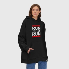 Худи SuperOversize хлопок с принтом Run Лера Run в Кировске, 70% хлопок, 30% полиэстер, мягкий начес внутри | карман-кенгуру, эластичная резинка на манжетах и по нижней кромке, двухслойный капюшон
 | Тематика изображения на принте: 