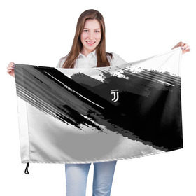 Флаг 3D с принтом FC Juventus Original 2018 в Кировске, 100% полиэстер | плотность ткани — 95 г/м2, размер — 67 х 109 см. Принт наносится с одной стороны | football | soccer | ювентус