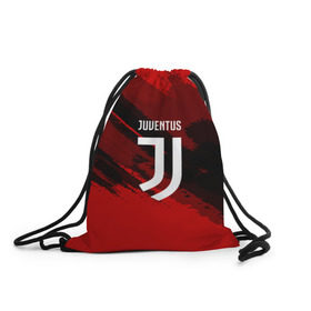 Рюкзак-мешок 3D с принтом JUVENTUS SPORT RED в Кировске, 100% полиэстер | плотность ткани — 200 г/м2, размер — 35 х 45 см; лямки — толстые шнурки, застежка на шнуровке, без карманов и подкладки | football | soccer | ювентус