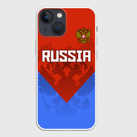 Чехол для iPhone 13 mini с принтом Russia в Кировске,  |  | federation | russia | russian | герб | двуглавый | двухглавый | медведь | олимпиада | орел | патриот | россии | российская | россия | рф | спорт | три колор | федерация | флаг | форма | я русский