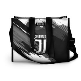 Сумка-шоппер 3D с принтом JUVENTUS SPORT STYLE в Кировске, 100% полиэстер | застегивается на металлическую кнопку; внутренний карман застегивается на молнию. Стенки укреплены специальным мягким материалом, чтобы защитить содержимое от несильных ударов
 | Тематика изображения на принте: football | soccer | ювентус