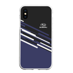 Чехол для iPhone XS Max матовый с принтом SUBARU SPORT в Кировске, Силикон | Область печати: задняя сторона чехла, без боковых панелей | subaru | марка | машины | субару