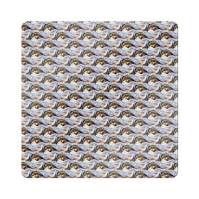 Магнит виниловый Квадрат с принтом Ежики в Кировске, полимерный материал с магнитным слоем | размер 9*9 см, закругленные углы | еж | ежик | колючий | паттерн