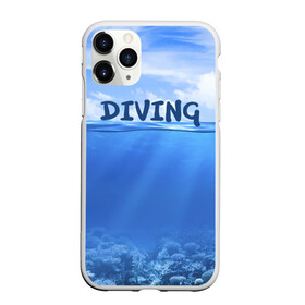 Чехол для iPhone 11 Pro Max матовый с принтом Дайвинг в Кировске, Силикон |  | coral reef | diver | diving | underwater | вода | водолаз | волна | дайвер | коралловые рифы | море | ныряние | океан | подводный мир