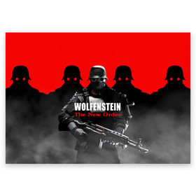 Поздравительная открытка с принтом Wolfenstein: The New Order в Кировске, 100% бумага | плотность бумаги 280 г/м2, матовая, на обратной стороне линовка и место для марки
 | game | вильгельм череп штрассе | вольфенштайн: новый порядок | игра | игрок | молот евы | оружие | уильям бласковиц | шутер