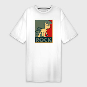 Платье-футболка хлопок с принтом Rock в Кировске,  |  | my little pony | rock | дружба | мой маленький пони | рок