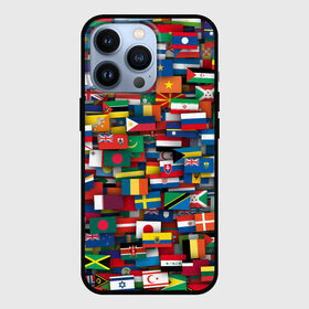 Чехол для iPhone 13 Pro с принтом Флаги всех стран в Кировске,  |  | интернационал | мир | паттерн | флаг