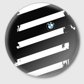 Значок с принтом BMW SPORT в Кировске,  металл | круглая форма, металлическая застежка в виде булавки | Тематика изображения на принте: bmw |  машина | автомобиль | автомобильные | бмв