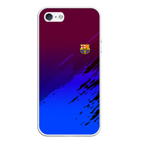 Чехол для iPhone 5/5S матовый с принтом FC Barcelona SPORT в Кировске, Силикон | Область печати: задняя сторона чехла, без боковых панелей | football | soccer | разноцветный