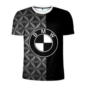 Мужская футболка 3D спортивная с принтом BMW motorsport в Кировске, 100% полиэстер с улучшенными характеристиками | приталенный силуэт, круглая горловина, широкие плечи, сужается к линии бедра | Тематика изображения на принте: auto | automobile | bmw | car | автомобиль | бмв