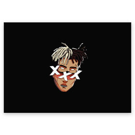 Поздравительная открытка с принтом XXXtentacion в Кировске, 100% бумага | плотность бумаги 280 г/м2, матовая, на обратной стороне линовка и место для марки
 | Тематика изображения на принте: anime | at  me | freex | look | revenge | tentacion | xxx | xxxtentacion | аниме | джасей | дуэйн | икс | нарисованный | онфрой | рисунок | тейте | тент | тентаньсьен | тентасьён | тентасьон | тентейшен | тентейшн | триисковый