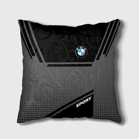 Подушка 3D с принтом BMW SPORT в Кировске, наволочка – 100% полиэстер, наполнитель – холлофайбер (легкий наполнитель, не вызывает аллергию). | состоит из подушки и наволочки. Наволочка на молнии, легко снимается для стирки | bmw | бмв | марка | машины