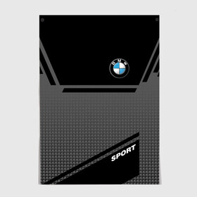 Постер с принтом BMW SPORT в Кировске, 100% бумага
 | бумага, плотность 150 мг. Матовая, но за счет высокого коэффициента гладкости имеет небольшой блеск и дает на свету блики, но в отличии от глянцевой бумаги не покрыта лаком | bmw | бмв | марка | машины
