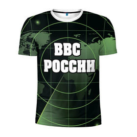 Мужская футболка 3D спортивная с принтом ВВС России в Кировске, 100% полиэстер с улучшенными характеристиками | приталенный силуэт, круглая горловина, широкие плечи, сужается к линии бедра | Тематика изображения на принте: 
