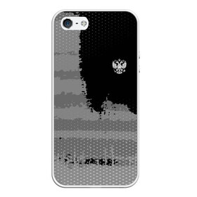 Чехол для iPhone 5/5S матовый с принтом Russia Sport collection Gray в Кировске, Силикон | Область печати: задняя сторона чехла, без боковых панелей | abstraction | grunge | russia | sport | абстракция | герб | краска | русский | символика рф | спорт | спортивный | триколор | униформа | форма | я русский