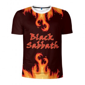 Мужская футболка 3D спортивная с принтом Black Sabbath в Кировске, 100% полиэстер с улучшенными характеристиками | приталенный силуэт, круглая горловина, широкие плечи, сужается к линии бедра | rock | группы | дым | металл | музыка | огонь | пламя | рок | рокер | тяжелый