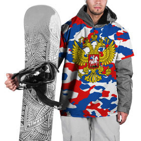Накидка на куртку 3D с принтом Russia Camouflage в Кировске, 100% полиэстер |  | 