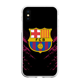 Чехол для iPhone XS Max матовый с принтом BARCELONA SPORT в Кировске, Силикон | Область печати: задняя сторона чехла, без боковых панелей | football | soccer | барселона